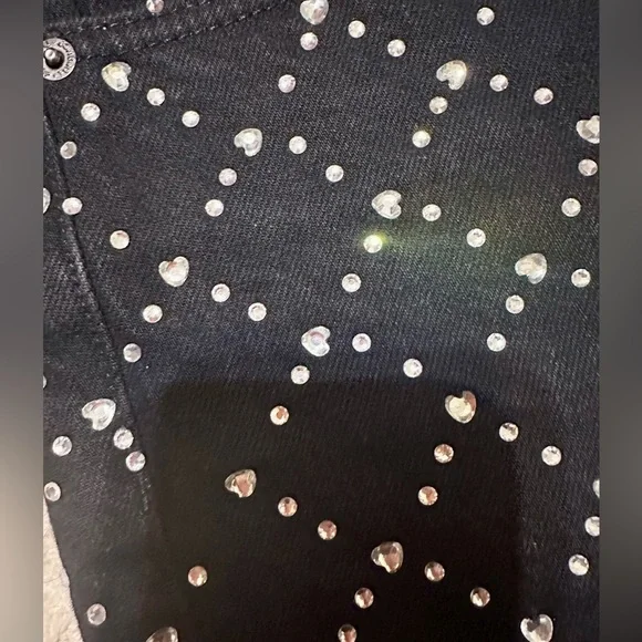 Topshop Strait Rhinestone Jeans - Picture 6 of 11